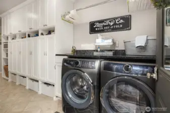 Main floor mud room and laundry.
