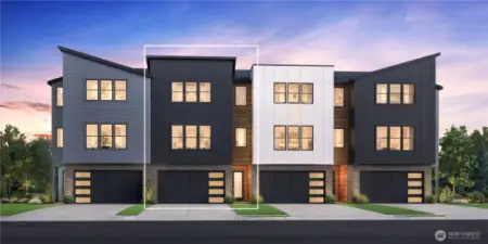 Rendering used for representational purposes only. All colors, designs, and surrounding landscape will vary.