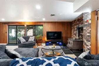 Downstairs Apartment Living Room and Private Patio