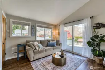 New Sleeper sofa stays with the home and acts as a second bedroom.