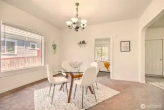 Spacious dining room with timeless character and room to host your favorite people