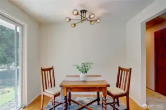 Breakfast/Dining area with access to a wonderful backyard.