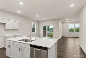 Entering kitchen and great room.
