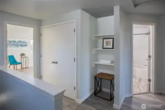 View as you get to the top of the Stairs.