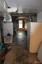 Unfinished basement in main house