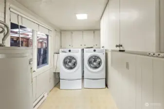 Utility room washer and dryer included.