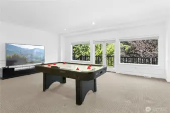 Lower lever huge rec room with plenty of room for all kinds of activities