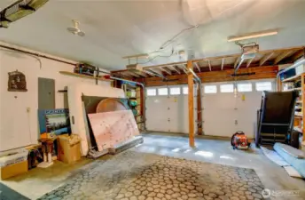 2 car attached garage