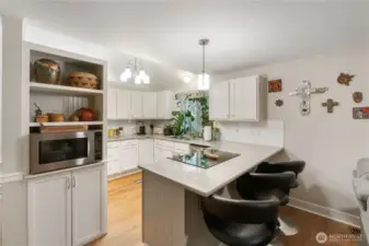 Kitchen with updated counter tops!