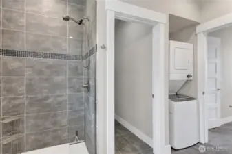 Washer and Dryer in Primary Suite