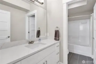 Full bathroom in lower level