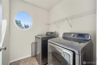 Convenient upstairs laundry room