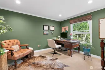 One of the three bedrooms on the main level.