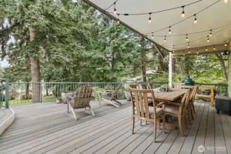 Entertainment size upper deck off the main living area to enjoy scenic views while relaxing or entertaining family and friends.