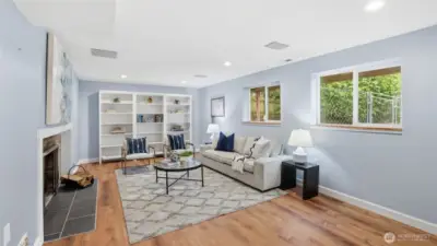 Large lower living room