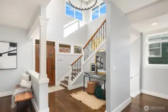 Strategically placed windows allow for abundant natural light throughout