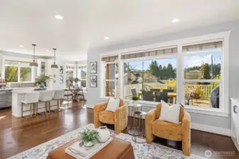 Views of Discovery Park from the sun-soaked kitchen and family room