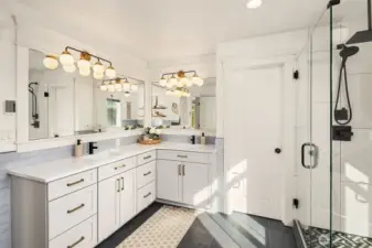 Primary bath with heated floors