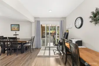 Sliding door leading out to patio.