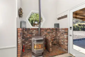 Pellet stove on Main