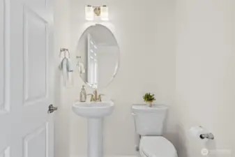 Main level powder room