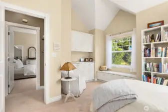 Bedroom #3 features a cozy window seat and reading nook.