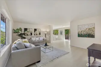 Open and bright living room