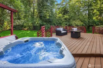 Hot tub stays.