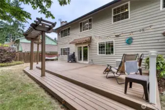 Fully-fenced backyard