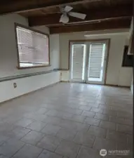converted garage; 4th bedroom