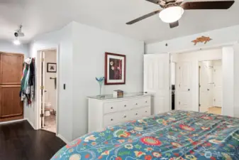 All the bedrooms have ceiling fans and these gorgeous hardwood floors.
