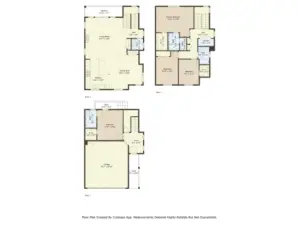 Efficient, comfortable floor plan with 2 primary suites on floors 1 & 3!