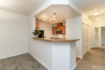 Counter space in the kitchen