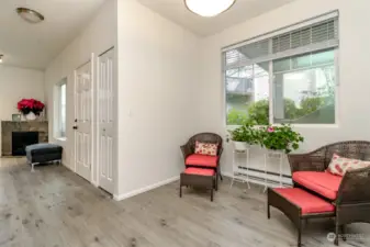 Dining area connecting to living room