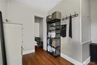 Built-in & closet in upstairs bedroom