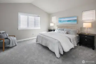 Spacious Owners Suite w/ vaulted ceilings
