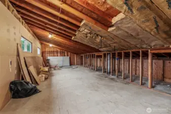 Loft storage/bonus space above the shop.