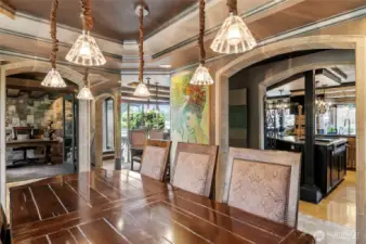 Dining room off entry showing Bedroom and Kitchen