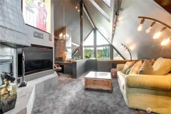 Upstair Sitting Room just off Primary w/ Nat Gas Fireplace