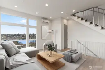 3rd Floor great room. Virtually Staged-pic is of similar unit