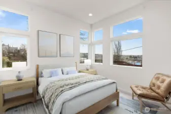 2nd floor primary suite. Virtually staged-pic is of similar unit