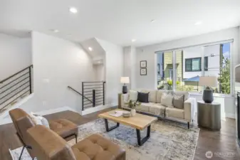 Expansive window provides abundant natural light to the spacious living room