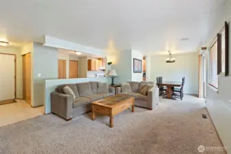 Living room with dining space