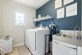 Upstairs Laundry room with large closet
