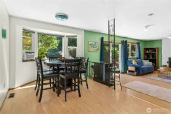 Dining room overlooking the yard.