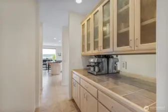 More storage! The butlers pantry is handy for a morning coffee station and indispensable for entertaining.
