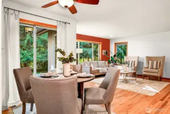 Dining area for hosting