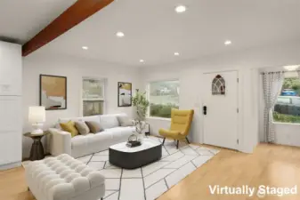 Living room. New paint and flooring throughout.