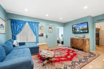 Living room. New paint and flooring throughout.