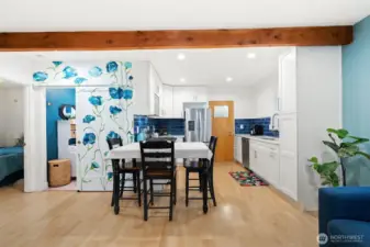 Kitchen and dining area.